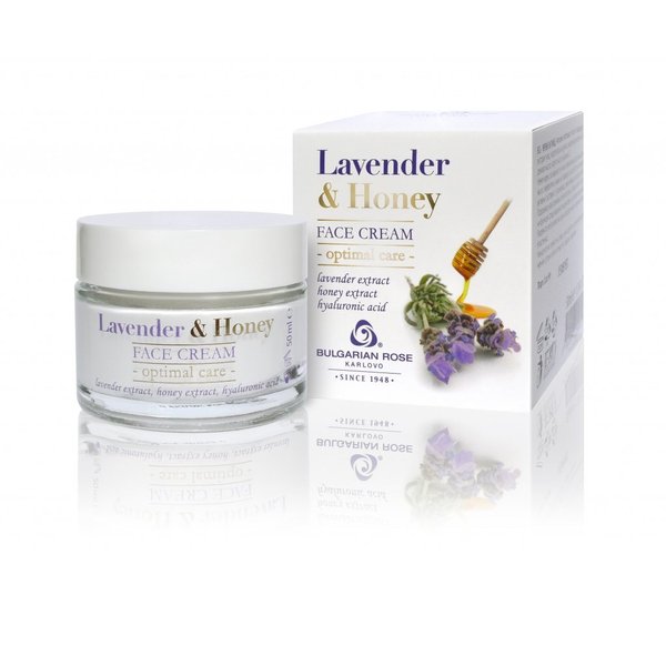Bulgarian Lavender and Honey Day Face Cream with Natural Lavender and Honey Extract, Deep Moisturizing and Rejuvinating Face Cream, Hydrating Day Cream