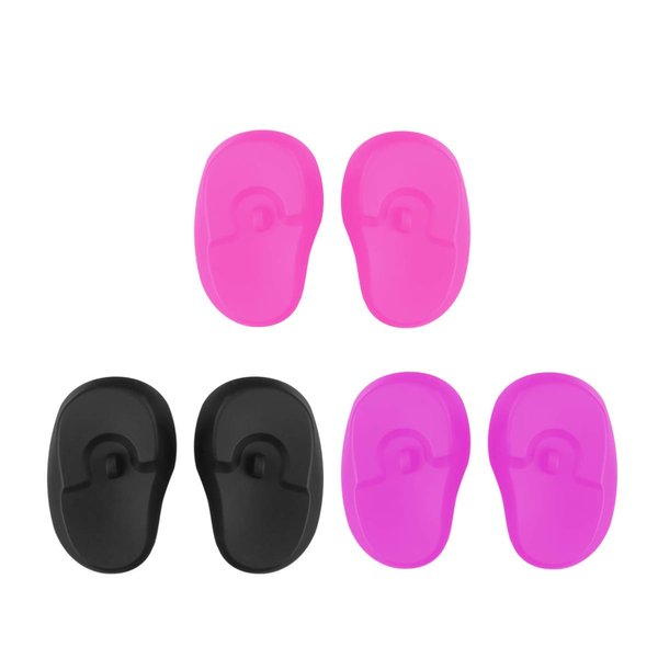 EXCEART 3 Pairs Hairdressing Ear Cover Professional Silicone Hair Dye Earmuffs Ear Protector Ear Cover for Salon Home Hair Dye Shower Bathing