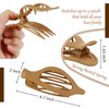 Flat Hair Clips for Women, 4pcs Curved Side Slid Claw Clips for Thick Thin Hair, Strong Hold Alligator Hair Clips No Slip Grip Matte Neutral Hair Accessories for Women Girls