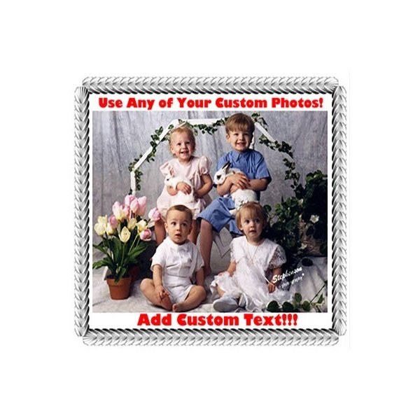 1/4 Sheet Create Your Own Custom Edible Cake Topper with Your Photo