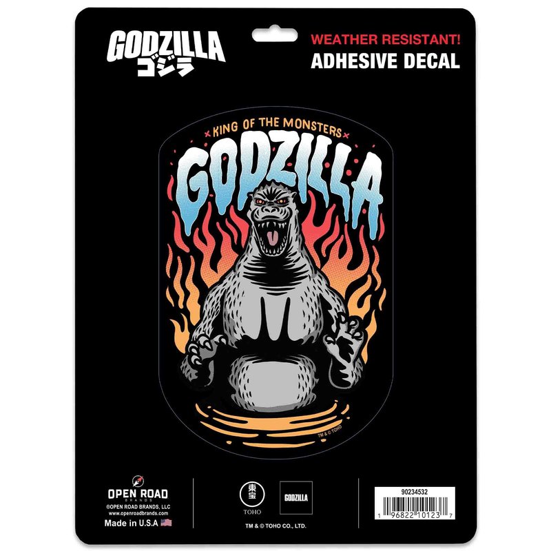 Godzilla King of Monsters Adhesive Vinyl Decal - Epic Godzilla Sticker ...