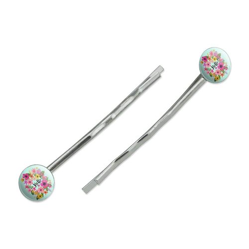 Hello with Pretty Flowers Bobby Pins Barrettes Hair Styling Clips