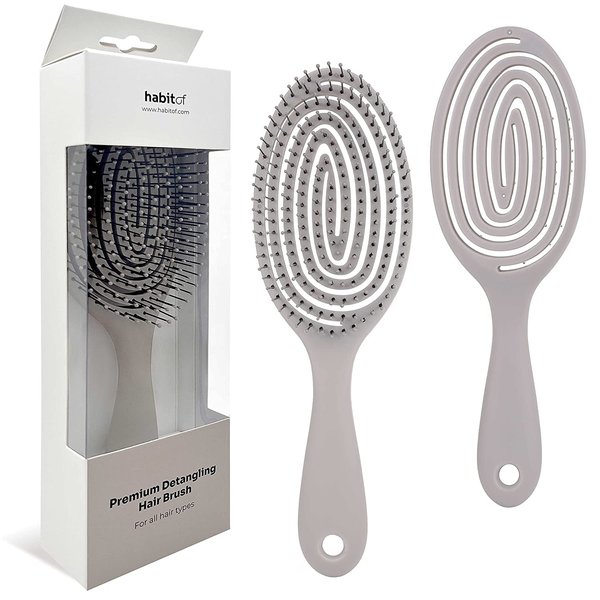 Detangling Brush for Knotty Hair Curl Keeper Brush Curl Defining Brush for Curly Dry Thin Straight Hair Soft Bristle Brush Natural Vented Hair Brush for Men Kids Toddlers