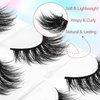 Fake Eyelashes Natural Wispy Cat Eye Lashes 3D Volume Faux Mink Lashes 16mm Soft Comfortable 5 Pairs Strip Lashes Pack by ESHARP