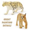 Gemini&Genius Lynx Snow Leopard Toys Set for Kids, Forest Animals Toy Figures, Woodland Animals, Wildlife Figurines, Cake Toppers, Display, Education, Play Toys for Kids Toddlers
