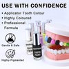 QIUFSSE Black Tooth Paint Cosmetic,Temporary Black Teeth Paint for Halloween Special Effects Goth Makeup,Professionally Create Black Out Tooth Makeup,Safe,Quick Dry and Realistic（Black）