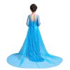 Dressy Daisy Girls' Ice Princess Costumes Halloween Fancy Party Sequin Dress with Train Long Sleeve Size 3T - 4T Blue