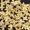 3D Nail Art Accessories, 100pcs Metal Bees Nail Charms 3D Nail Art Decoration Gold Alloy Nail Charming Stickers Gold Nail Decals Manicure DIY Nail Art Supplies(Gold (100 pieces))