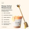 Hey Honey Skincare Mango Herbal Mineral Scrub Dead Sea Salt Exfoliator for Body & Face | Gently Buffs, Smooths & Hydrates Skin | Cruelty-Free, Paraben-Free, Vegetarian | 6.7 oz
