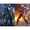 LonullyMege Ironman Action Figures Ultimate Set 2 Pack Toys,7 inch War Machine MK1 & Mark 46 with Lots of Accessories Collectible Statue Playset(WM1 & MK46)