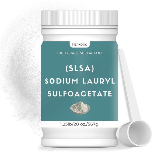 1.25 Pound SLSA Powder for Making Bath Bombs, Premium SLSA Sodium Lauryl Sulfoacetate Powder, Amazing Bubbles, Gentle on Skin, Suitable for Making Bath Bombs, Bath Truffles and More - by Hznxolrc