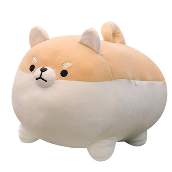sofipal Shiba Inu Dog Plush Pillow Corgi Shiba Inu Stuffed Animal Toy Soft Shiba Inu Plushie Hugging Pillow Toy Gifts for Valentine,Christmas (Brown, 19.6 inch)