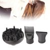 Hair Diffuser for Curly Hair,Universal Hair Diffuser Adaptable for Blow Dryers, Hair Dryer Diffuser Nozzle Set Plastic Hair Dryer Attachment Dryer Nozzle Comb 3Pcs/Set