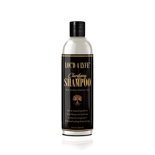 Gold Banner Beauty LOC'D 4 LYFE Clarifying Shampoo 8oz – Organic Agave & Babassu Oil for Scalp Health | Detoxifies & Strengthens Hair Follicles | Refreshes & Revives Dull Hair