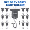 BBTO RV Awning Light Clip RV Party Light Holder Camper Awning Hook Light Accessory Plastic and Metal Light Hook Gray Camper Light Support Hanger for Camping Tent Indoor Outdoor Decor (14 Pieces)