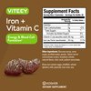 Iron Gummies for Women, Men, & Teens with Vitamin C for Iron Deficiency & Anemia, Supports Energy, Blood Cell Formulation, Blood Builder - Vegan, Gluten & Gelatin Free - Chewable Grape Flavored Gummy