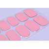 LIFOOST Gloss Gel Nail Strips Solid Pink Fully Cured Nail Polish Stickers Long Lasting Gel Nail Wraps Free Nail Lamp Light Chip Resistant