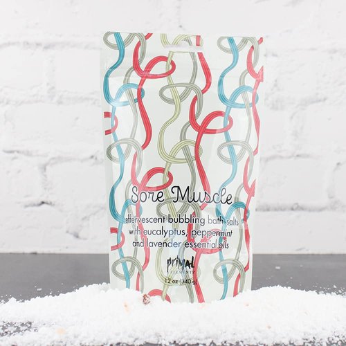 Primal Elements Bubbling Bath Salts, Sore Muscle, 12 Ounce