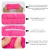 Semato Spa Headband and Wristband Set Skin Care Headband Fluffy Bow Face Wash Headband Hair Accessories Bubble Sponge Spa Headband for Women and Girls (hot pink)