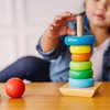 Melissa & Doug Rainbow Stacker Wooden Ring Educational Toy - Wooden Rainbow Stacking Rings Baby Toy, Stacker Toys For Infants And Toddlers