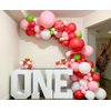 QICIG Strawberry Party Decoration Balloon Garland Set, Girl Birthday Party Supplies, Strawberry Red Aluminum Foil Balloon Latex Balloon, Used for Wedding Birthday Background Decoration