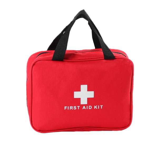 PAXLAMB First Aid Bag First Aid Kit Empty Medical Storage Bag Red Trauma Bag for Emergency First Aid Kits Car Workshop Cycling Outdoors (Red 1PC)
