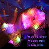 10PCS Glow in the Dark Scrunchies, Light Up Scrunchies for Girls & Women, Led Hair Scrunchies for Party Supplies, Rave Hair Accessories for Glow Neon Sleepover Party Favors