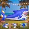 7 FT Shark Inflatable Decoration, Spring Inflatable Blow Up Animal Decorations Built LED Lights for Outdoor Yard Farm Lawn Holiday Garden Birthday Party