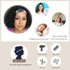 FBKDFCZS Kinky Curly Headband Wig Short Afro Kinky Curly Wigs for Black Women Synthetic Deep Wave Glueless Wigs with Headband Attached Black Curly Headband Wig Black Women Scarf Wig