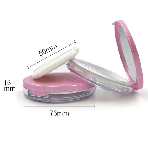 zaoalife 2 Pcs Loose Powder Container,3g Reusable Plastic Empty Powder Case Loose Powder Compact Case with Mirror and Net Sifter,Portable Makeup Powder case