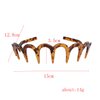 2Pcs Women Comfortable Shark Tooth Comb Headband Hair Band U Toothed Headband Lady Hair Accessory (Dark coffee color + Brown)
