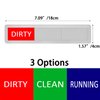 Kichwit Dishwasher Magnet Clean Dirty Dishwasher Running Sign, Works on All Dishwashers, 3 Options, Easy to Switch, Silver