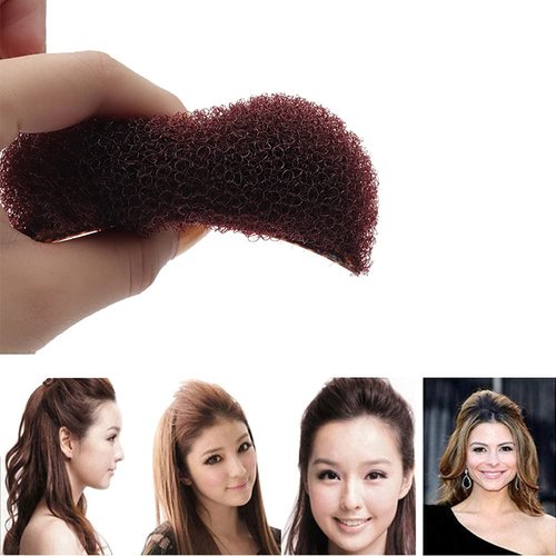 Ericotry 2Pcs 3.3inch Charming Bump It Up Volume Inserts Sponge Foam Hair Comb Do Beehive Hair Stick Bun Maker Tool Hair Base Styling Accessories Hair Increasing Tool (Brown)