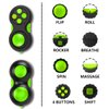 Mini Fidget Button Controller Pad Toys for Kid Adults with Anxiety and Autism (Black & Green)