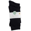 Silky Toes Bamboo Cotton Ribbed Crew Boys School Uniform Socks (Medium (8-9), Black)