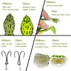 Top Water Bass Fishing Lures Kit, Soft Frog Upgraded Silicone Skin, Double Propellers Leg, 5 Connections Bigger Splash More Attractive, Freshwater Bait for Bass Snakehead Pike, 5 pcs