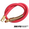 WYNNsky Rubber Lead-in Air Hose, 3/8" X 30" (1/4 in. MNPT Ball Swivel x 1/4 in. FNPT Ends), 300 PSI, Red Heavy Duty Air Compressor Lead- in Hose