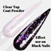 Sparkle Holographic Clear Chameleon Glitter Nail Dip Powder Nail Kit 6 Colors Set with opal foils, easy to use for starters, perfect Top Coat for black nail art SG061 ( Dip Liquid Set Not Included)