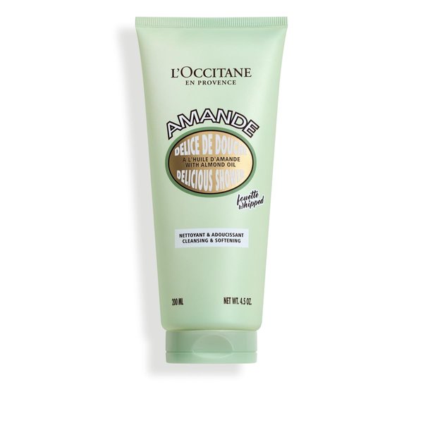 L'OCCITANE Almond Delicious Shower: Gently Cleanse and Moisturize Skin, Softening, Whipped Texture, Formulated With Sweet Almond Oil