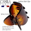 Camila Paris CP3292 French Hair Clip for Women, Small Tortoise Shell 3 Prong Girls Hair Claw Clips Fashion Durable Hair Accessories for Women, Ladies Strong Hold No Slip Grip Clamp, Made in France