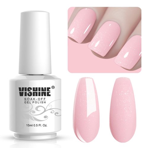Vishine Gelpolish Professional Manicure Salon UV LED Soak Off Gel Nail Polish Varnish Color Pearl Pink (1327)