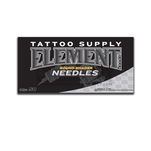 Element Tattoo Supply 5RS Tattoo Needles Long Bar Round Shader Box of 50