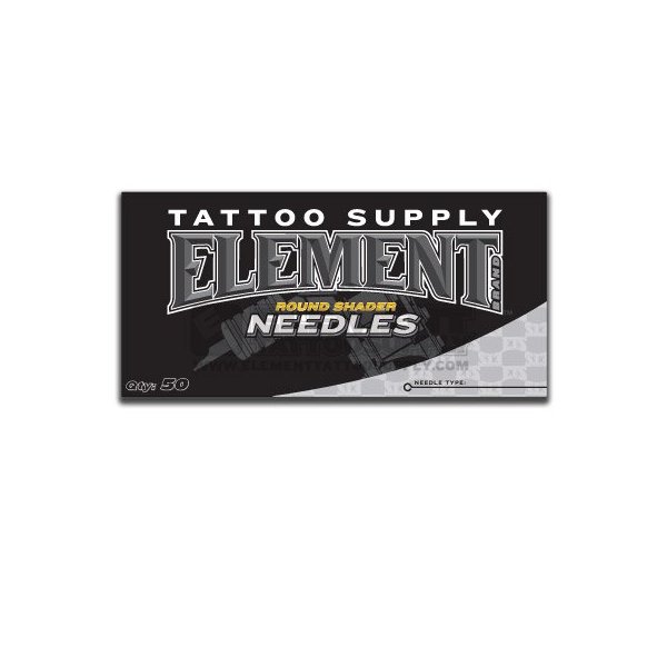 Element Tattoo Supply 5RS Tattoo Needles Long Bar Round Shader Box of 50