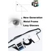 Lazyme Glasses, Prism Glasses Horizontal Glasses, Bed Prism Spectacles Horizontal, Unisex Lazy Spectacles Lie Down for Reading/Watching TV (Black)