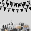 26Ft Silver Black 13th Birthday Party Decorations 13th Fabric Pennant Banner Garland Streamers for Girls Boys Official Teenager Omg Ur A Teenager Birthday Cheers to 13 Years Anniversary Supplies