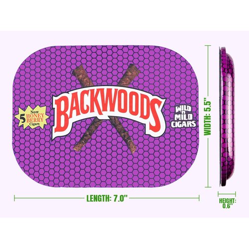 YAPAS Rolling Tray with Magnetic Lid - 7 inch x 5.5 inch Metal Rolling Tray - Cigarette Rolling Trays - Smoke Accessories - Rolling Paper Tray - Rolling Plate (Clear,Purple)