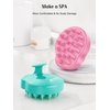 HEETA Hair Scalp Massager Shampoo Brush 2 Pack, Soft Silicone Bristles to Remove Dandruff, Waterproof Hair Scrubber for Both Wet Dry Hair, Suitable for Men & Women (Green & Pink)
