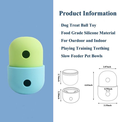 BSISUERM Pet Puzzle Toy Dog Treat Dispensing Cute Puppy Small Medium Dogs Interactive Chase Toy Pet Funny Enrichment Toys Food Ball for Dog Playing Training Slow Feeder Bowls