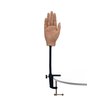 Practice Hand for Acrylic Nails Flexible Bendable Nail Practice Hand with Adjustable Bracket Realistic Silicone Hand Mannequin for Nails for Nails Beginner/Nail Salon (Right Hand,Light Brown)
