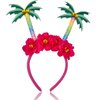 Hawaiian Party Headband Palm Tree Hair Hoop Flowers Head Boppers Headwear Tropical Party Decorations Aloha Luau Party Decor Floral Tree Hair Supplies Blossom Summer Hair Accessories for Adult Kids1PCS